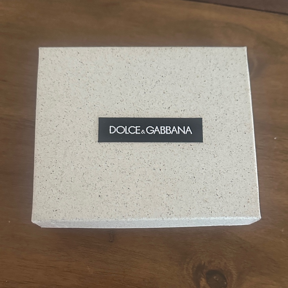Dolce & Gabbana Speckled Beige Jewelry Box with Black Logo